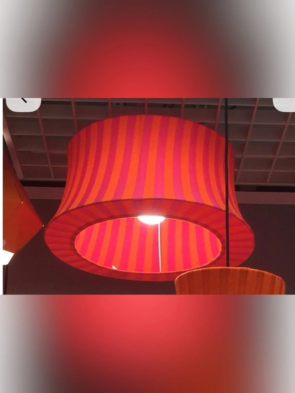 IKEA Orange and Pink Round lampshades set of 2 NIB